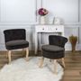 Voir la diapositive 6 : Paris Prix Tabouret en Velours  Eleonor  58cm Gris