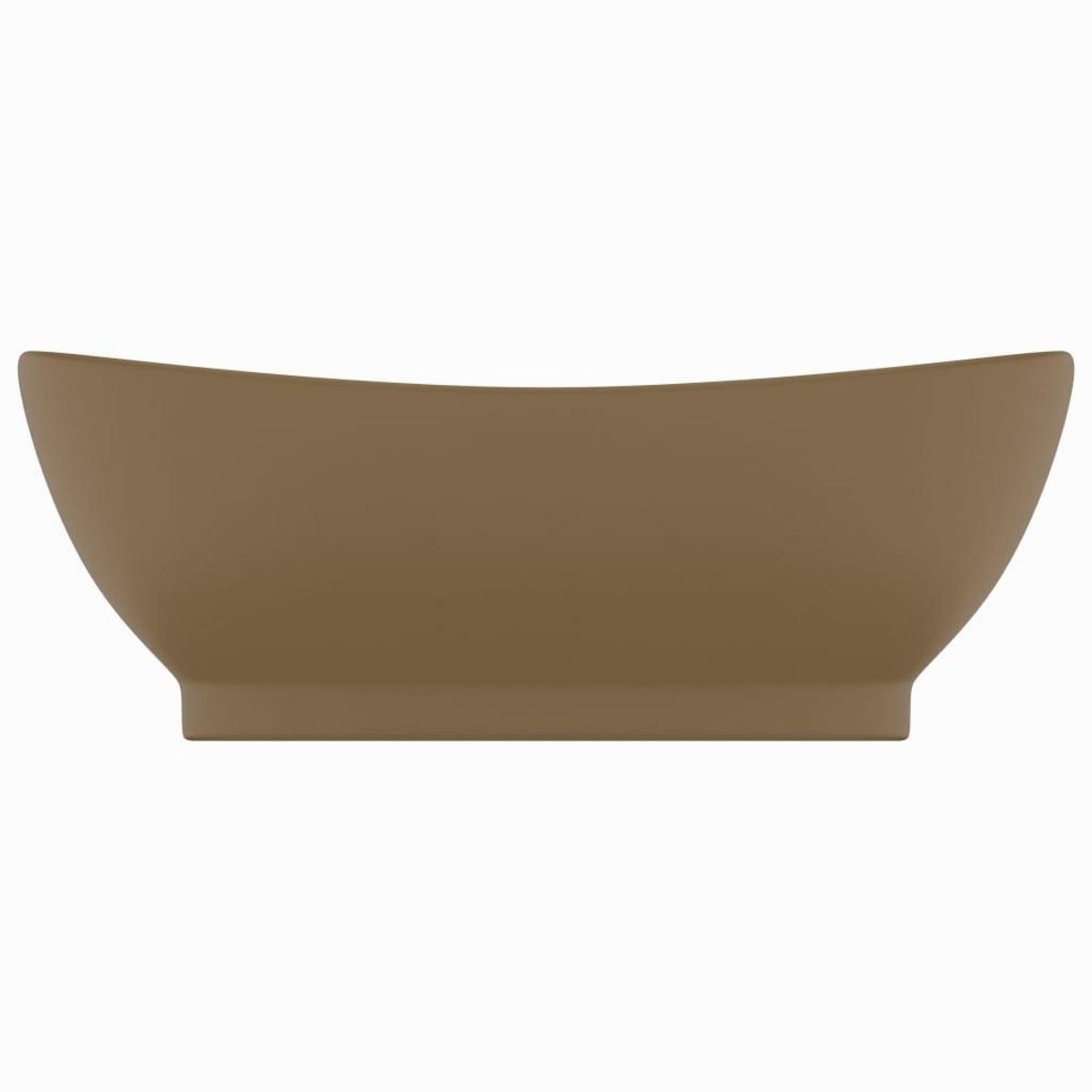 VIDAXL Lavabo ovale de luxe a trop-plein Creme mat 58,5x39cm Ceramique