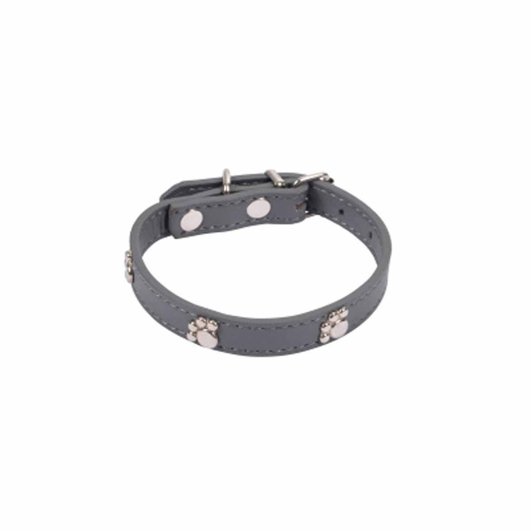 HOMEA Collier fantaisie pour chien  pattes  30cm anthracite