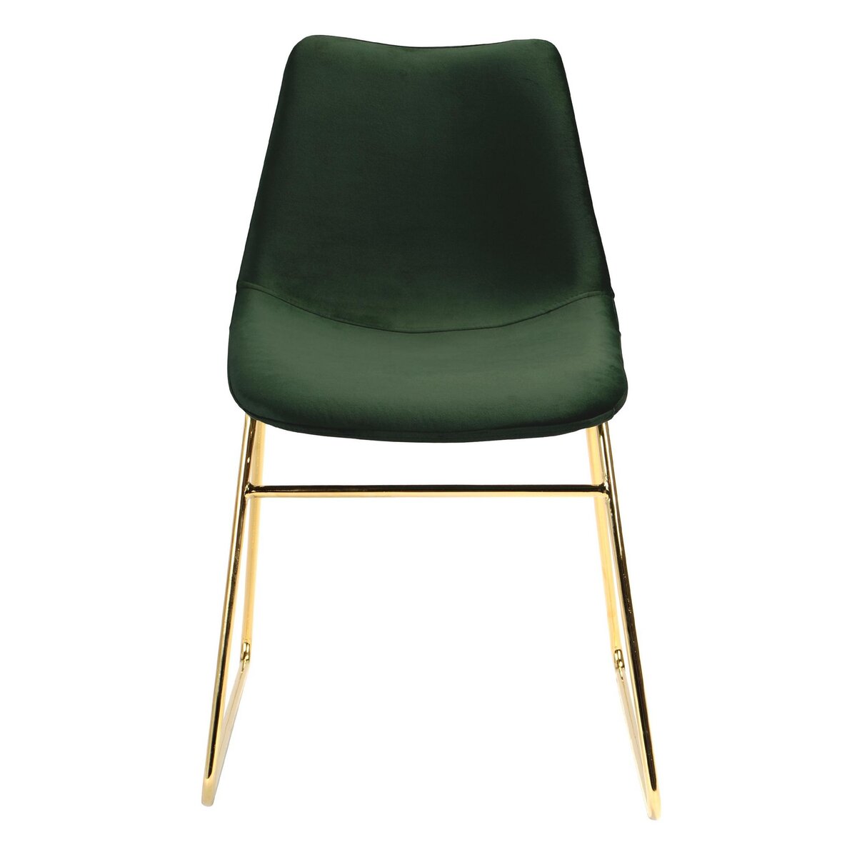 Rendez vous déco Lot de 2 chaises en velours noir et pieds en métal doré - Gaspard