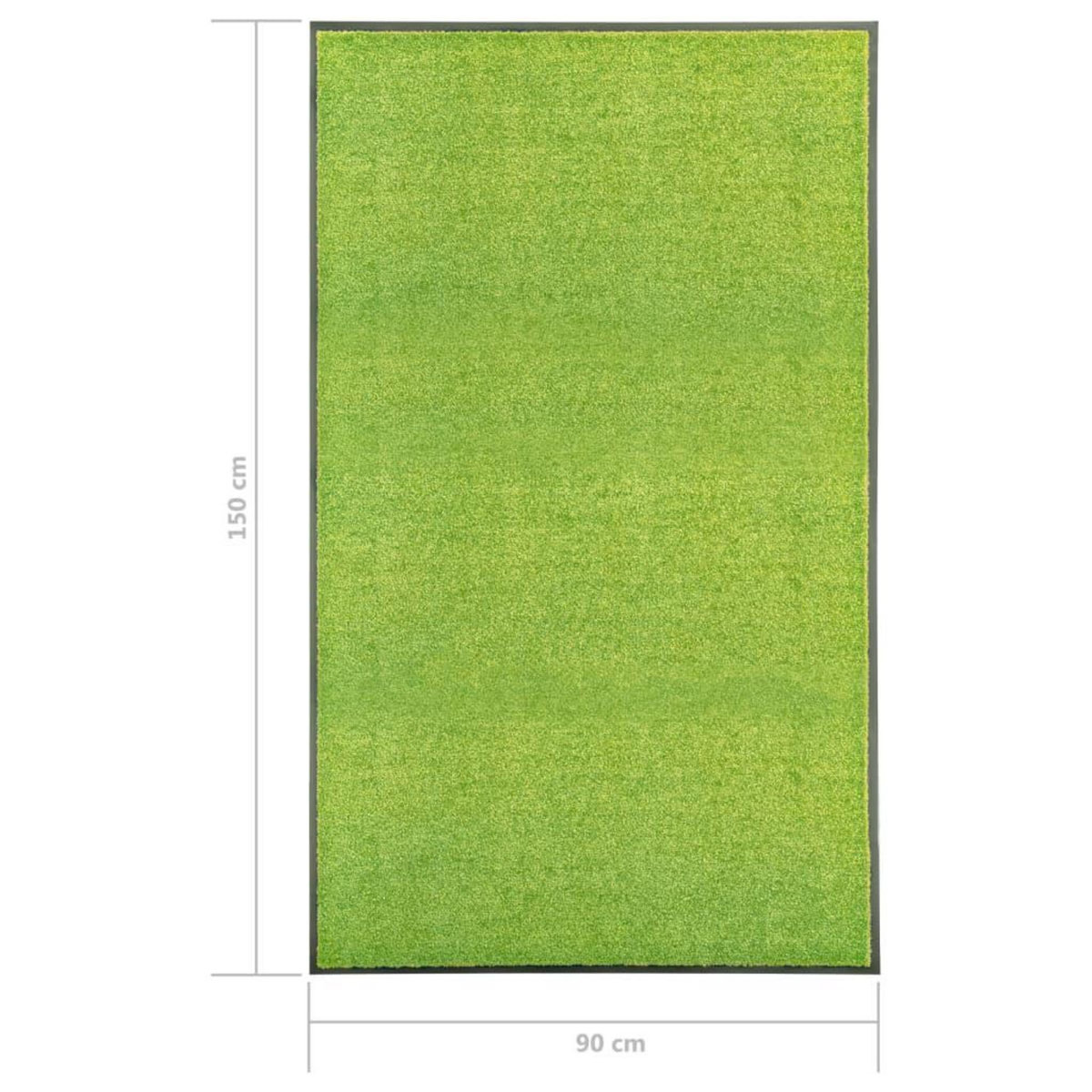 VIDAXL Paillasson lavable Vert 90x150 cm