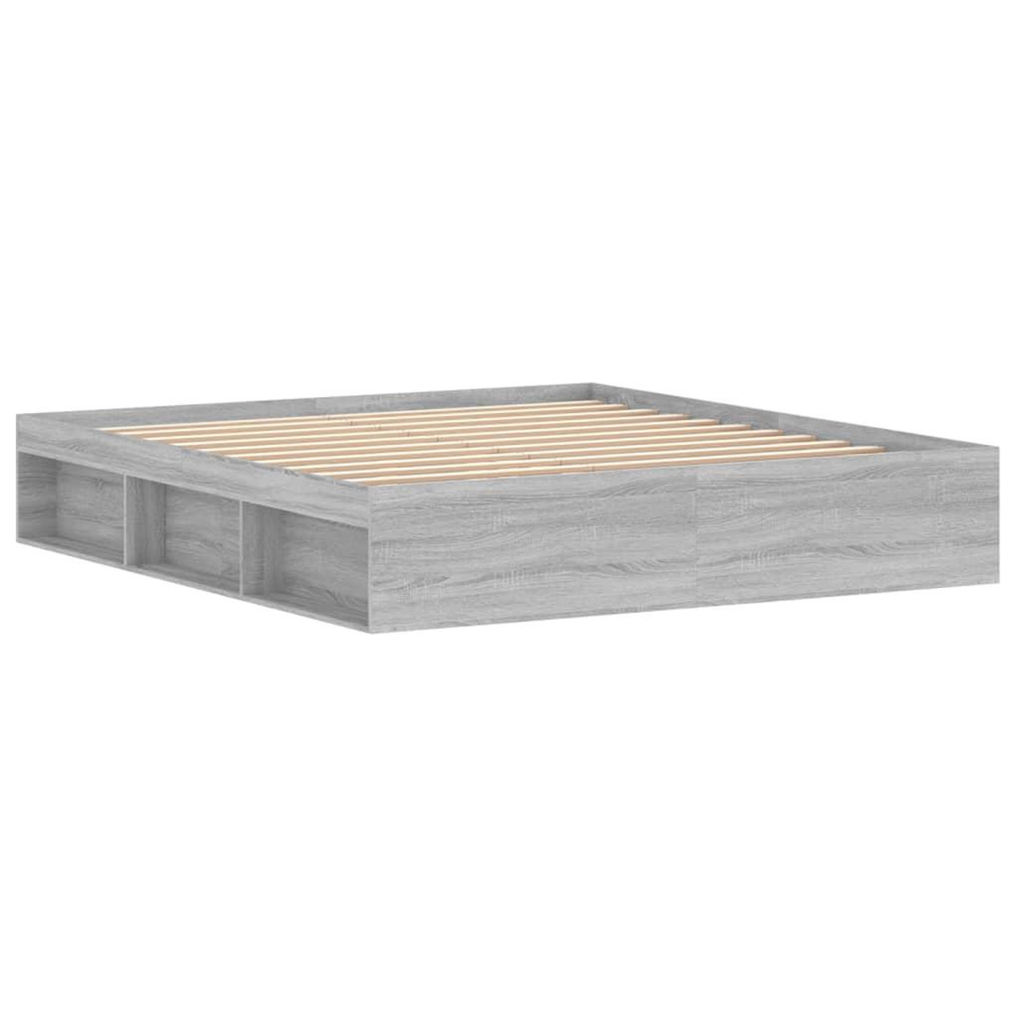Voir la diapositive 5 : VIDAXL Cadre de lit sans matelas sonoma gris 180x200 cm