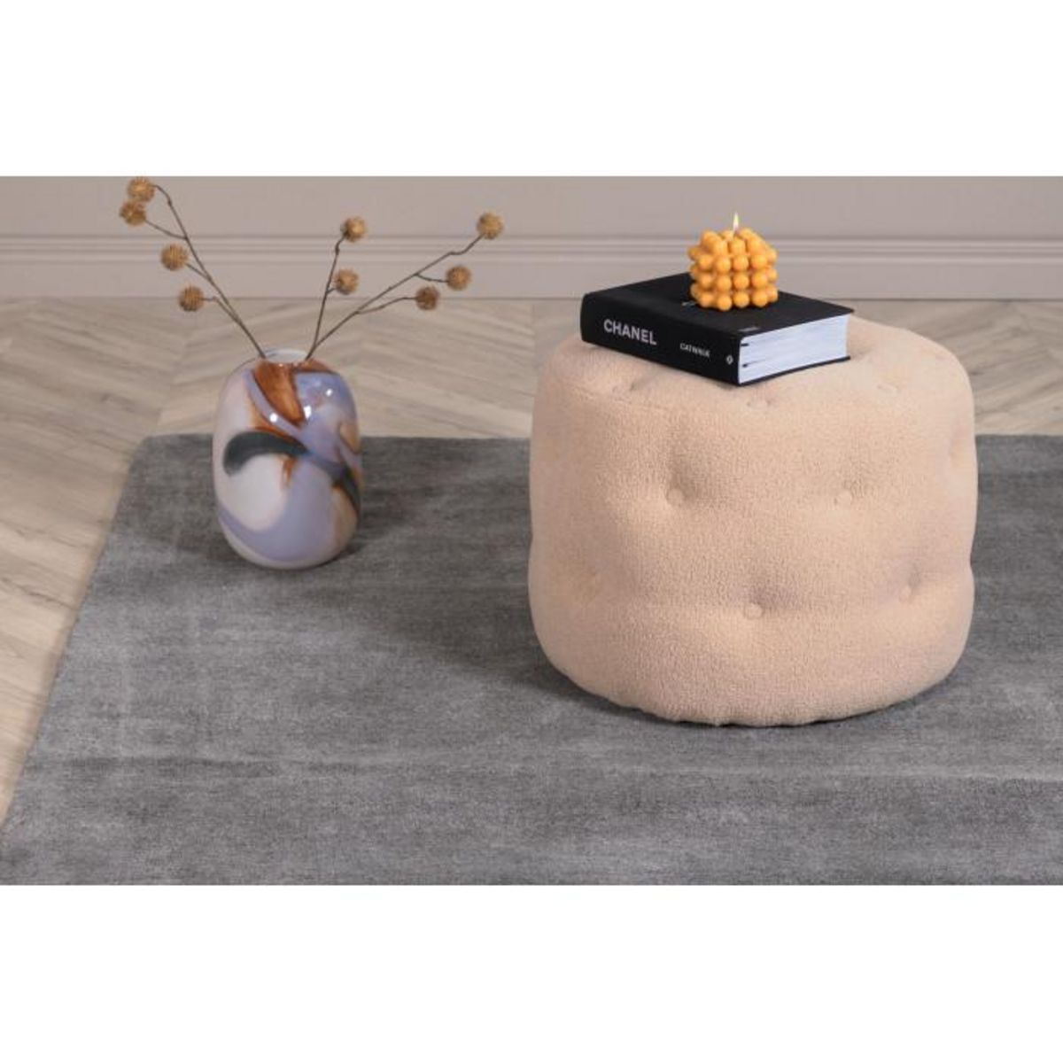 Paris Prix Tapis Déco en Laine  Ulla  202x300cm Gris