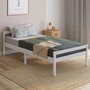 Voir la diapositive 2 : ID MARKET Lit simple HARPER 90 x 190 cm avec sommier bois blanc