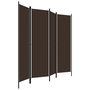 Voir la diapositive 3 : VIDAXL Cloison de separation 4 panneaux Marron 200x180 cm