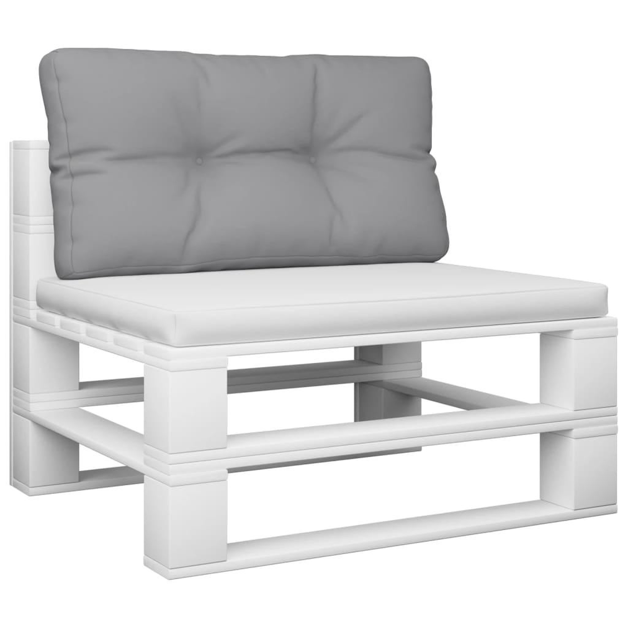 Voir la diapositive 3 : VIDAXL Coussin de palette gris 70x40x12 cm tissu
