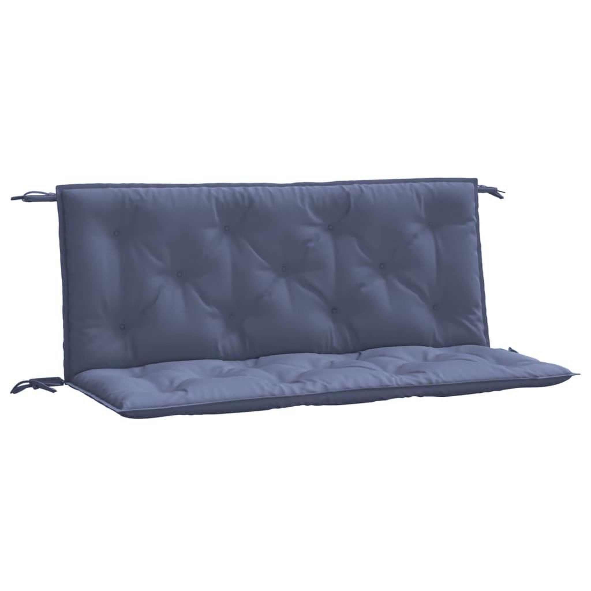 Voir la diapositive 2 : VIDAXL Coussins de banc de jardin lot de 2 bleu marine 120x50x7 cm