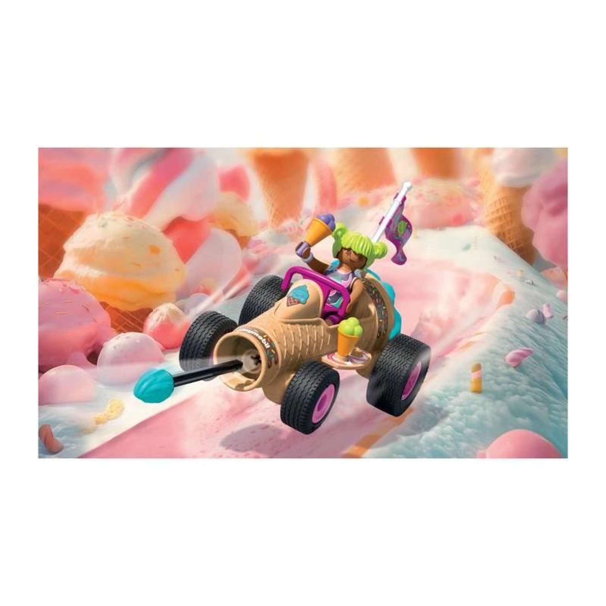 Voir la diapositive 2 : PLAYMOBIL Playmobil 71718 Kart cornet de glace, Funstars