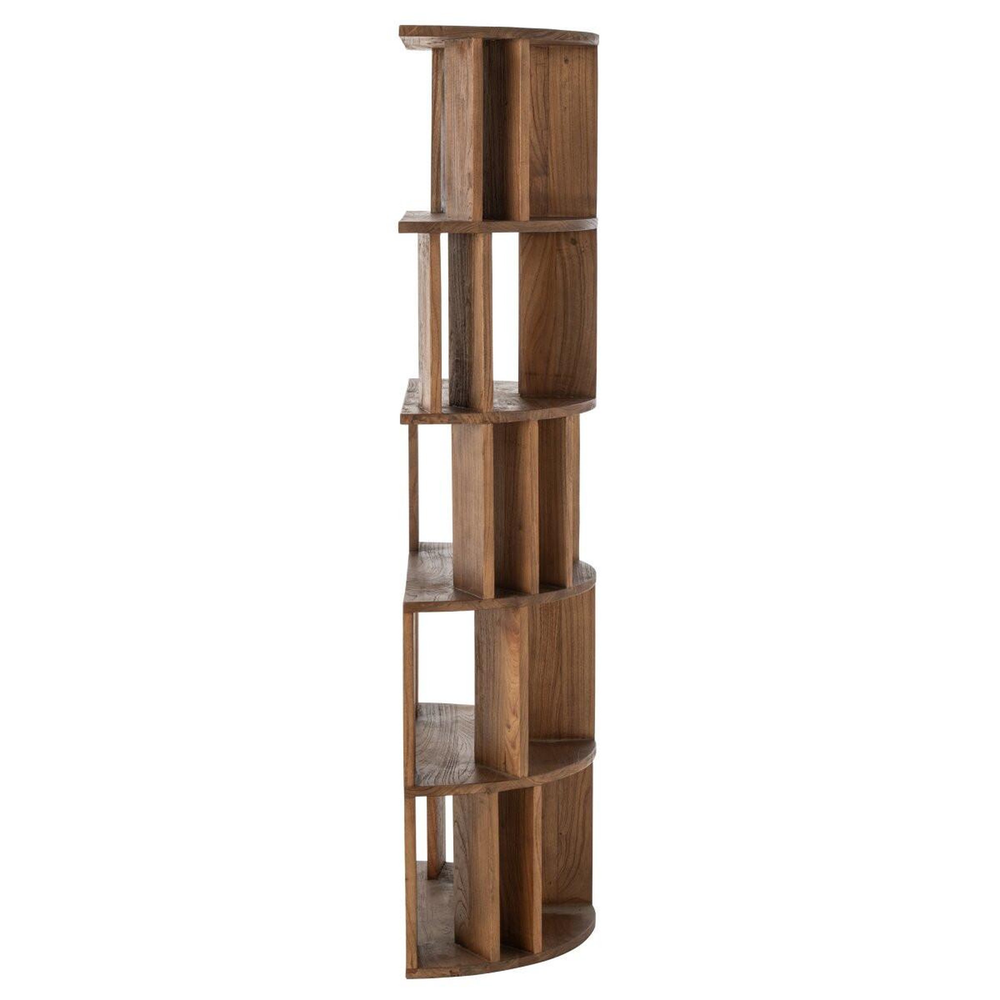 Voir la diapositive 5 : Paris Prix Bibliothèque Demi-Lune en Bois  Camille  175cm Naturel