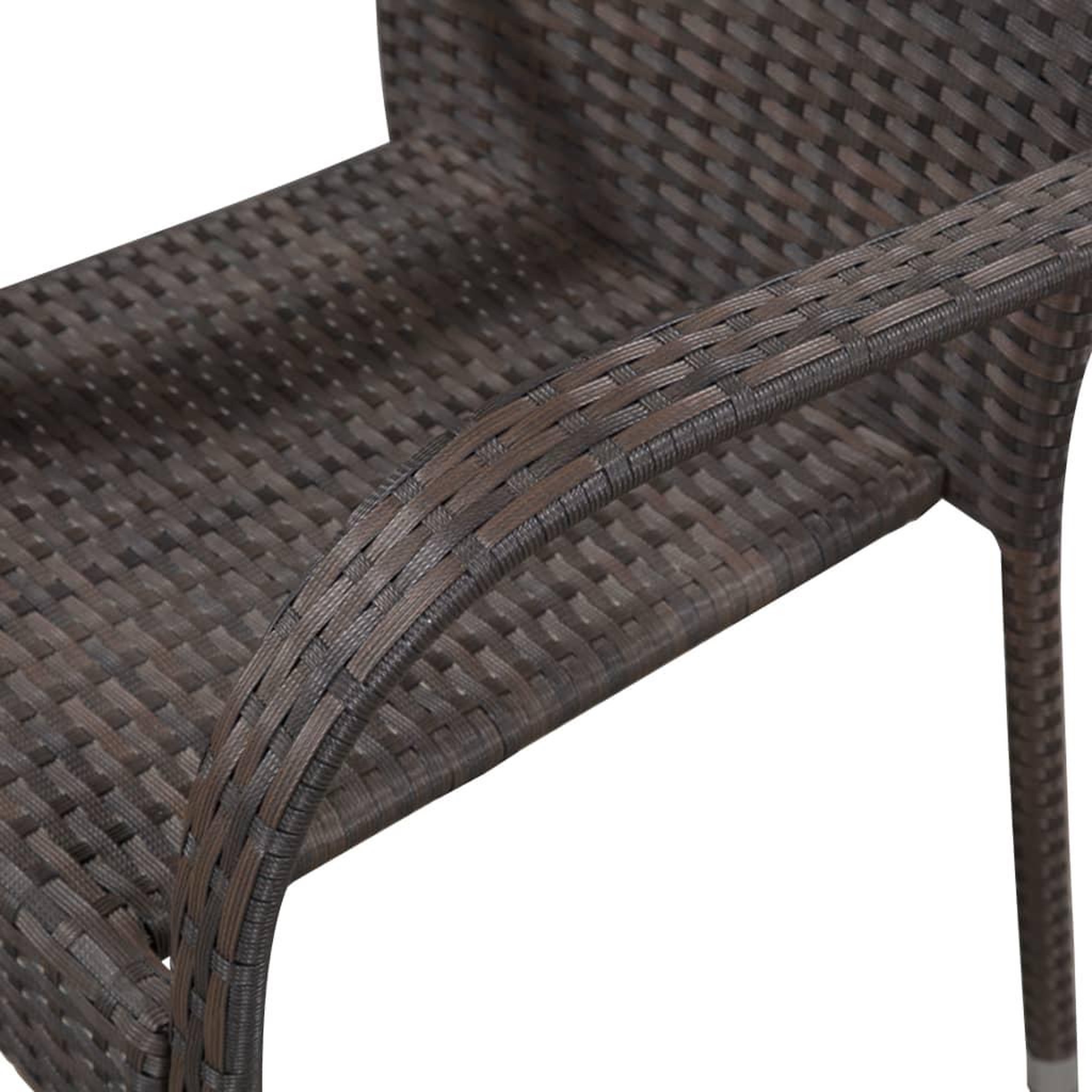 Voir la diapositive 5 : VIDAXL Ensemble a manger de jardin 9 pcs Resine tressee Marron