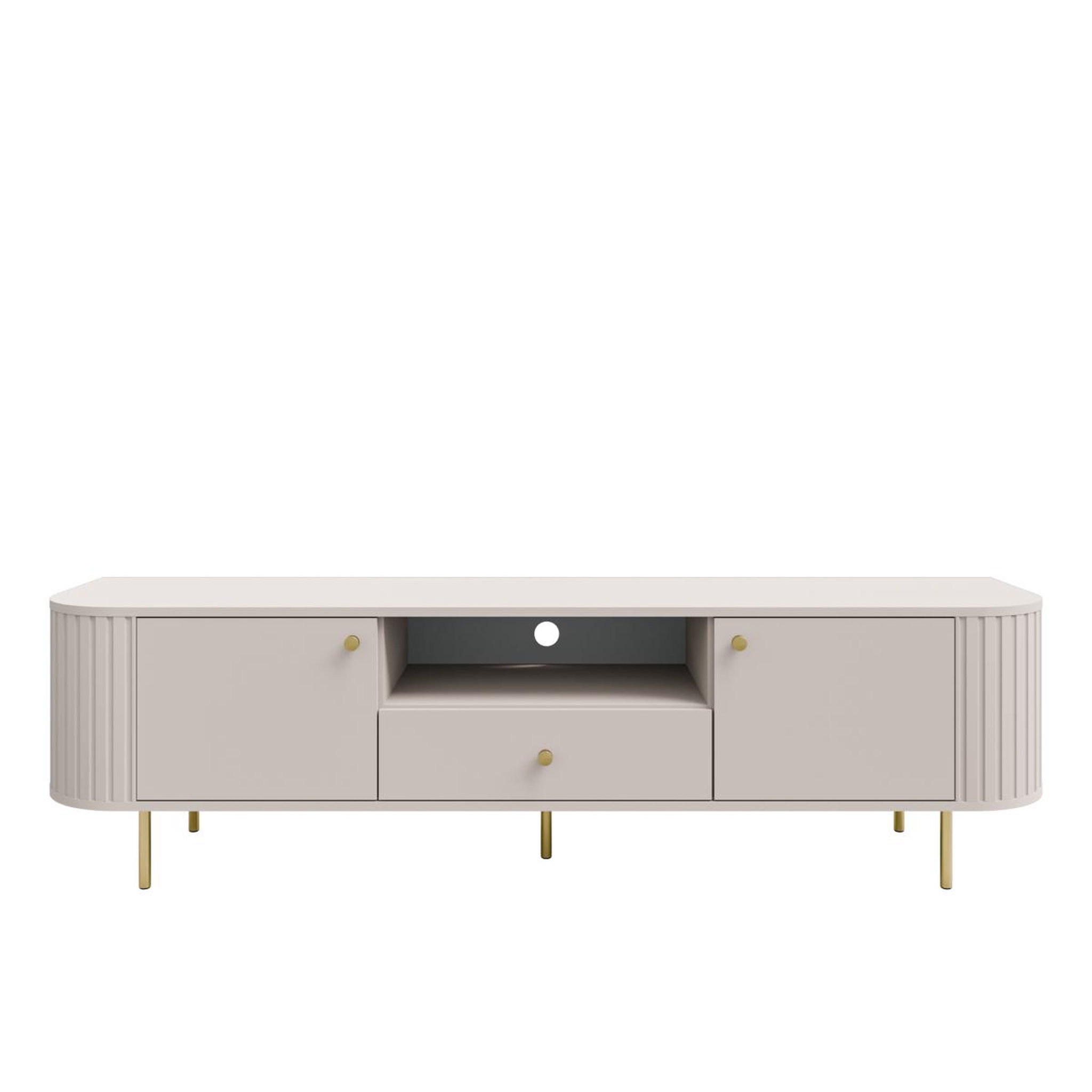 JLC KREATION Meuble tv beige et doré 180cm lilio