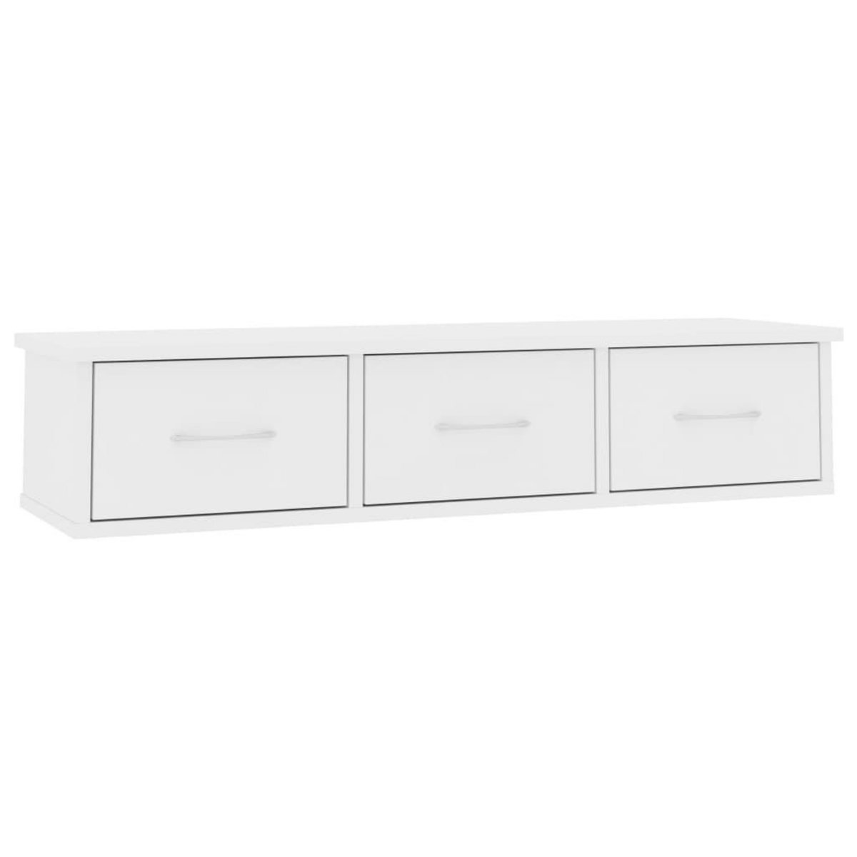 VIDAXL Etagere murale avec tiroirs Blanc 88x26x18,5 cm bois ingenierie