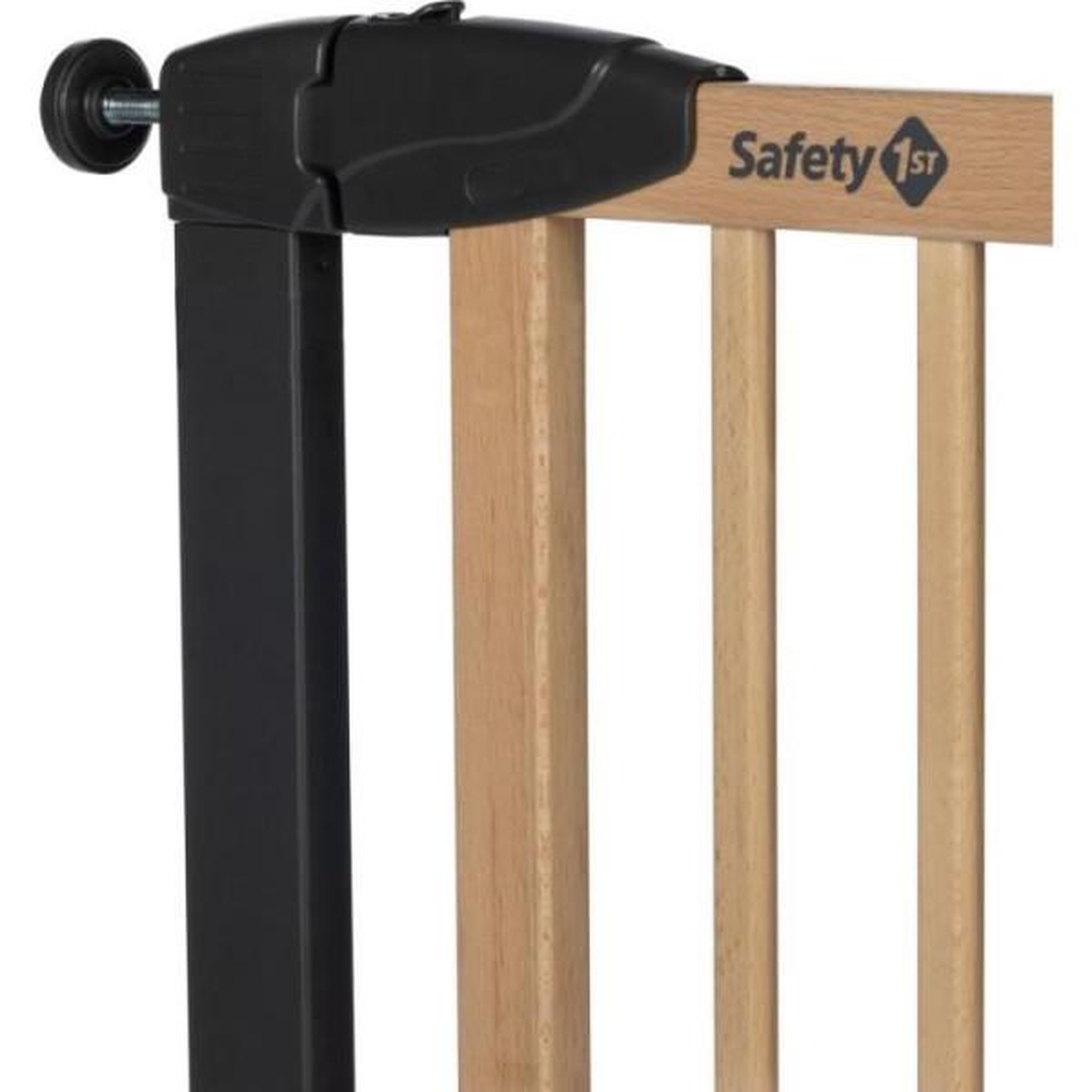 Voir la diapositive 6 : SAFETY 1ST Safety 1st simply close wood & meta, pression, 73-80 cm (max. 94cm), sans vis ni perçage, ouverture d'une main, bois et graphit