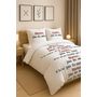 Voir la diapositive 2 : Home collection Parure housse de couette 100%coton 240x220cm scene de menage