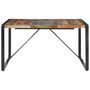 Voir la diapositive 2 : VIDAXL Table a manger 140x140x75 cm Bois de recuperation massif