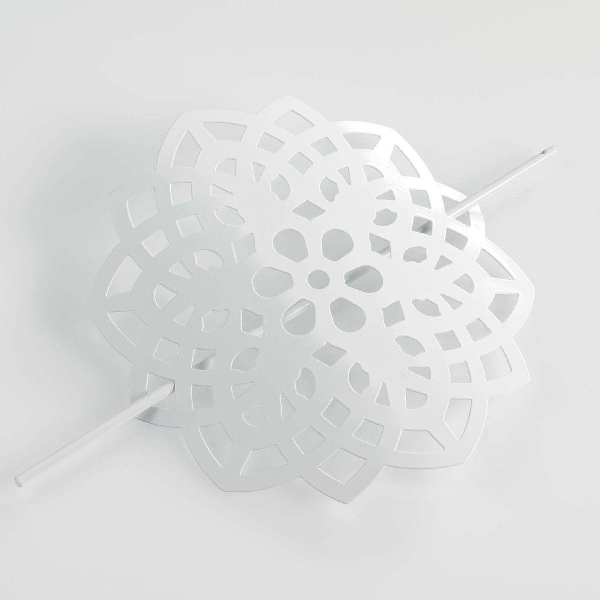Voir la diapositive 2 : Douceur d'Intérieur Embrasse de rideau broche  rosae  17cm blanc