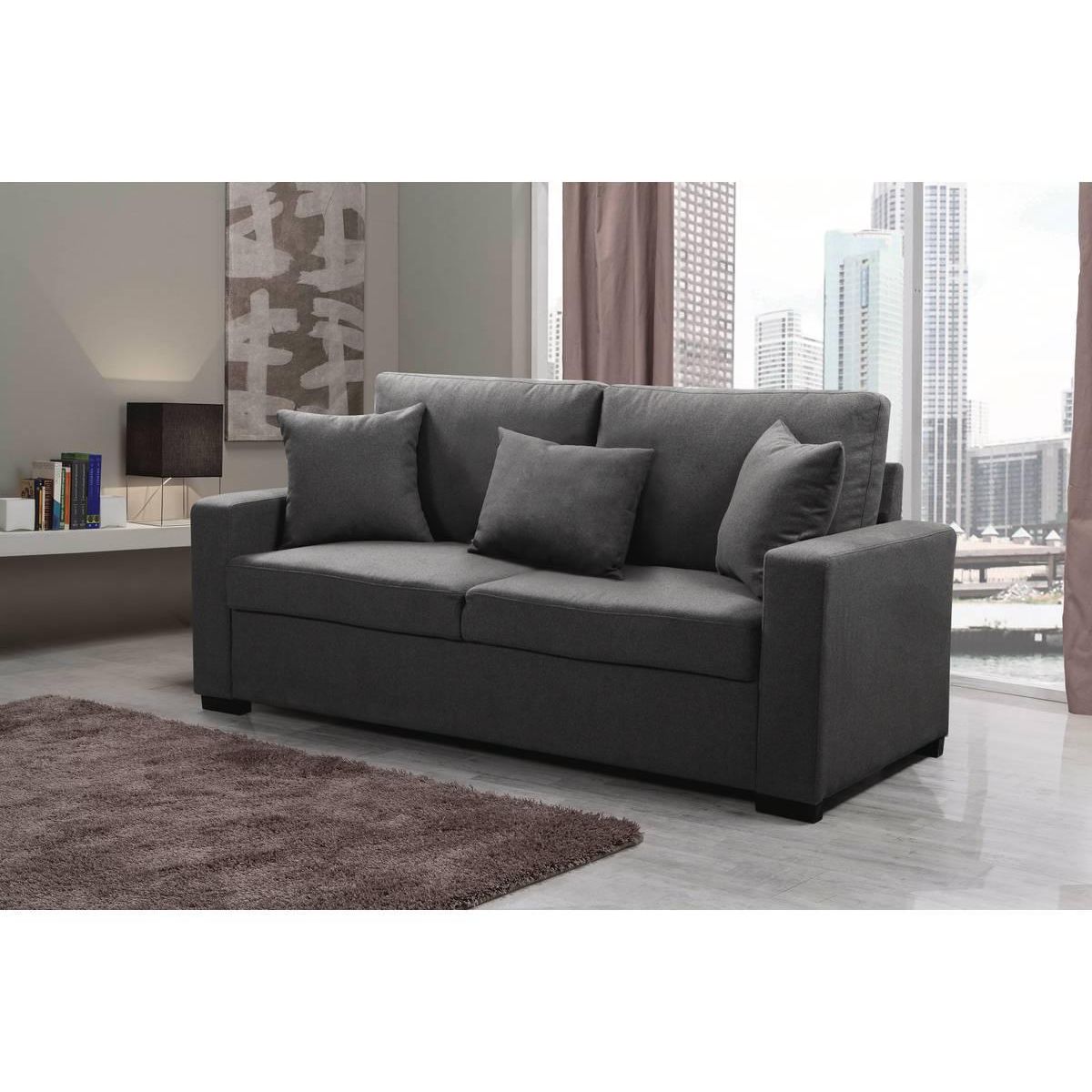 Habitat et Jardin Canapé droit fixe  Alise  - 3 places - Gris