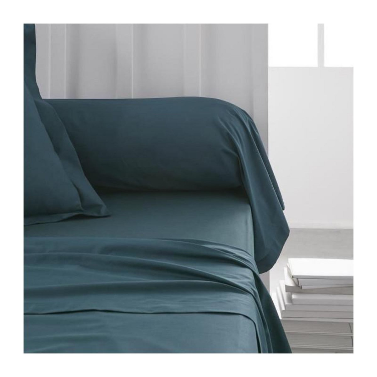 Today Taie de traversin TODAY Essential - 45 x 185 cm - 100% Coton uni - Paon