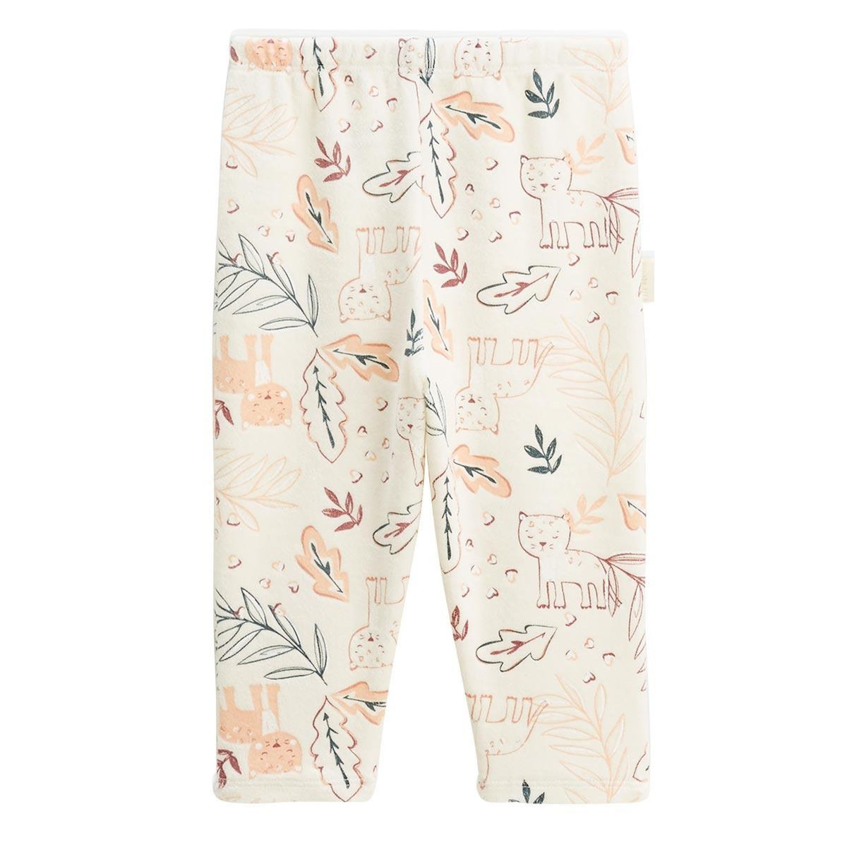 Petit Béguin Pyjama enfant 2 pièces en velours Matcha