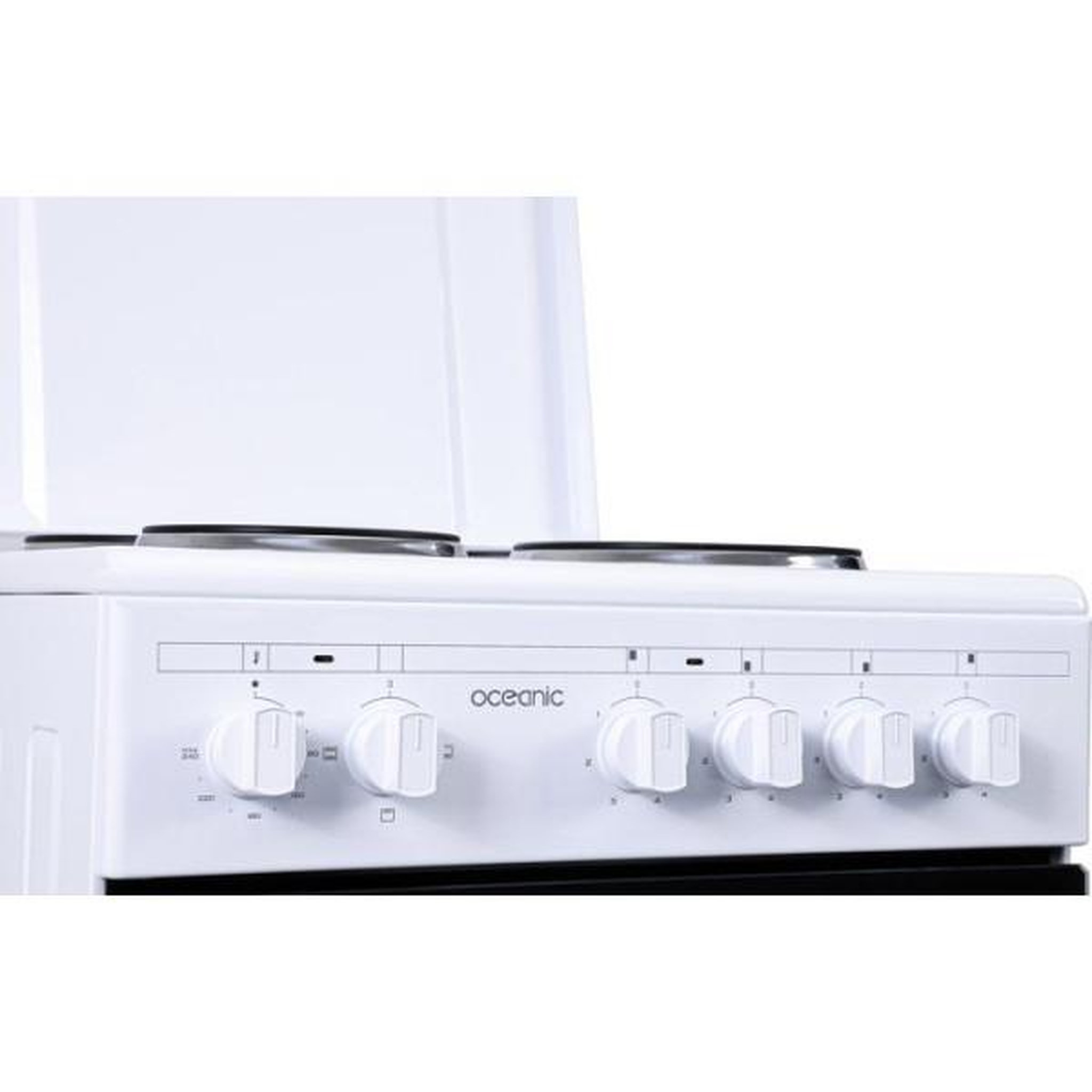 Voir la diapositive 3 : OCEANIC Cuisiniere  électrique - OCEANIC - OCEACE5060W - 4 feux - 6800 W - L49,8 x P61 x H 86 cm - Blanc