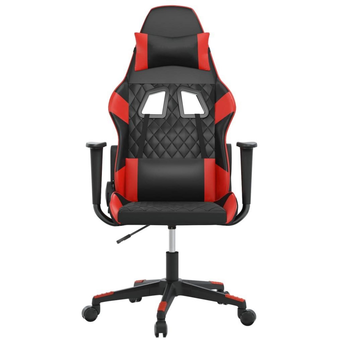 VIDAXL Chaise de jeu de massage Noir et rouge Similicuir