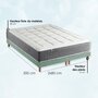 Voir la diapositive 5 : IDLITERIE Ensemble Matelas Ressort 7 zones H.28cm + Sommier + couette + oreillers Fabriqué en France MAX