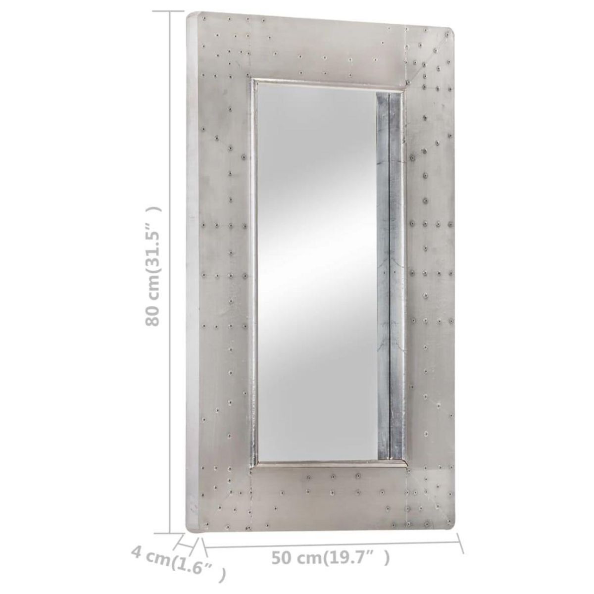 VIDAXL Miroir de style aviation 80x50 cm Metal