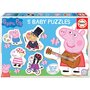 EDUCA Baby puzzle : 5 puzzles de 3 à 5 pièces : Peppa Pig