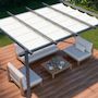Voir la diapositive 5 : SWEEEK Pergola aluminium - Isla 3x4m - Tonnelle idéale pour votre terrasse, toit rétractable, toile coulissante, structure aluminium