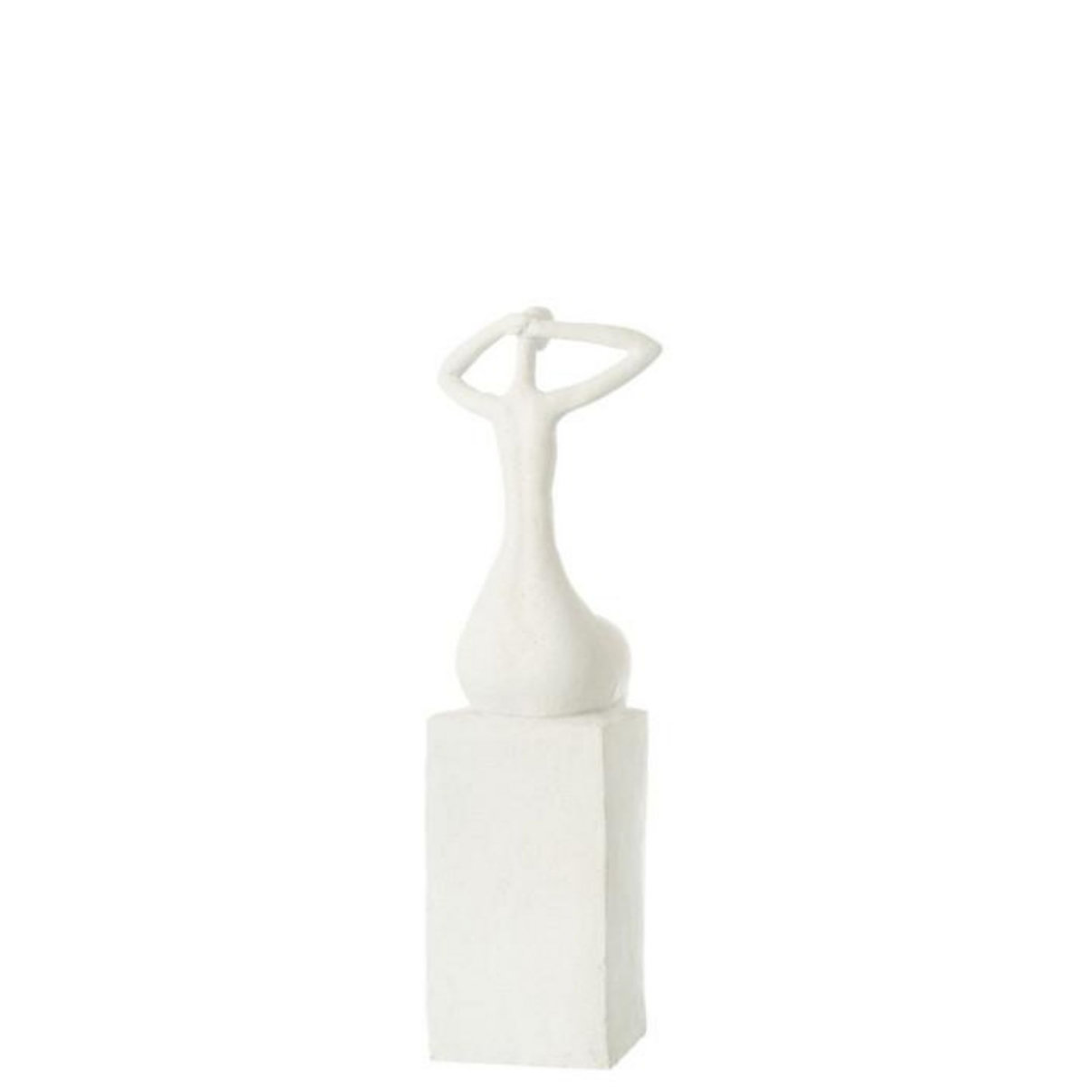 Paris Prix Statuette Femme Assise  Moderne  38cm Blanc