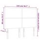 Voir la diapositive 6 : VIDAXL Tete de lit a LED Gris 144x5x118/128 cm Similicuir