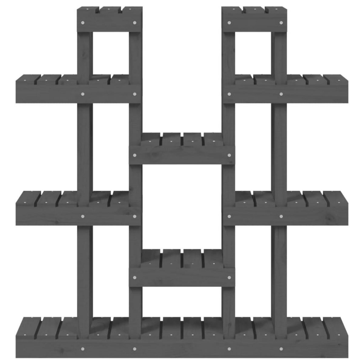 VIDAXL Support a plantes Gris 104,5x25x109,5 cm Bois massif de pin