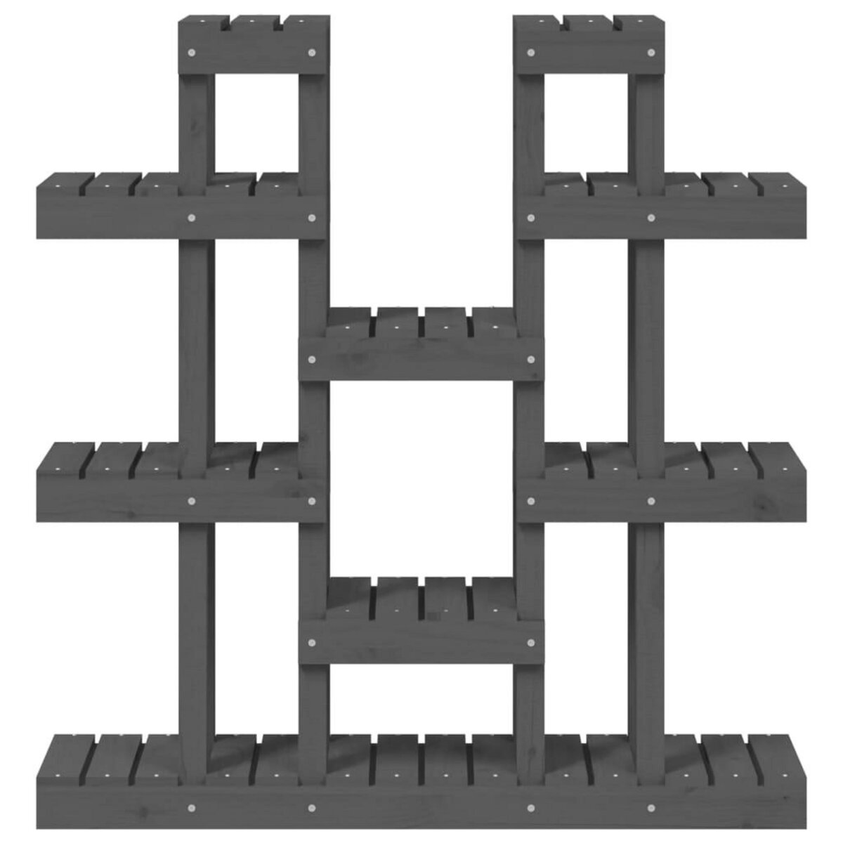 VIDAXL Support a plantes Gris 104,5x25x109,5 cm Bois massif de pin