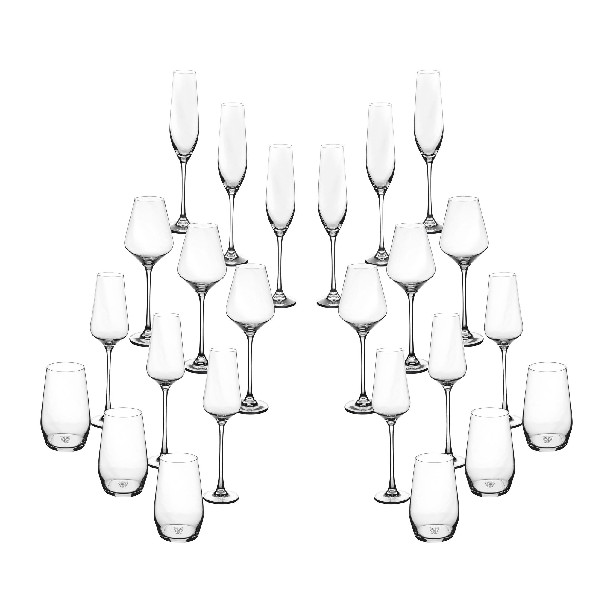 Voir la diapositive 2 : BJORN Set de verres complet lagom - 24 pièces