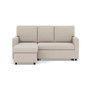 Voir la diapositive 1 : BEST MOBILIER Meiya - canapé d'angle réversible 4 places convertible avec coffre en tissu