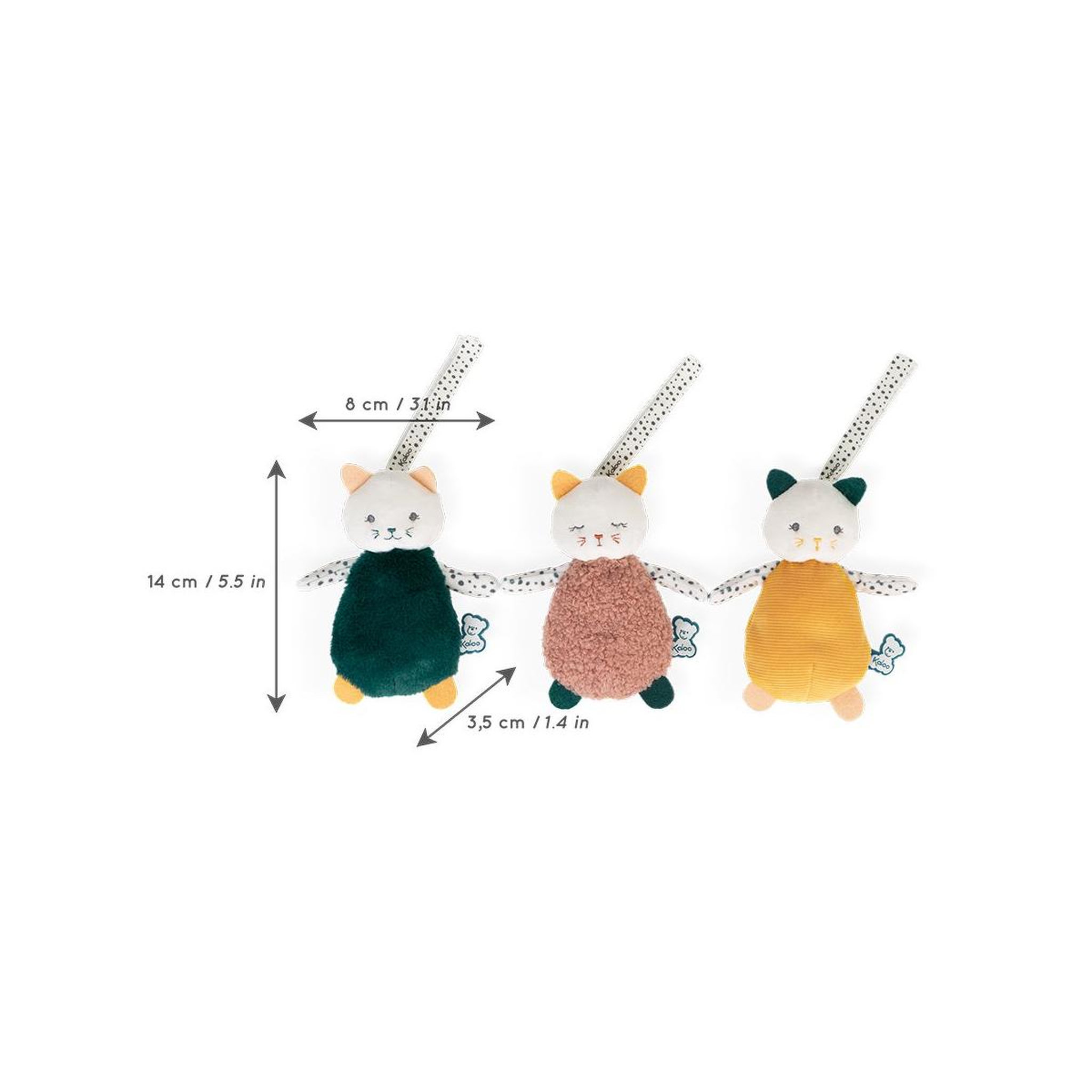 Voir la diapositive 2 : Kaloo Stimuli set de doudous sensoriels