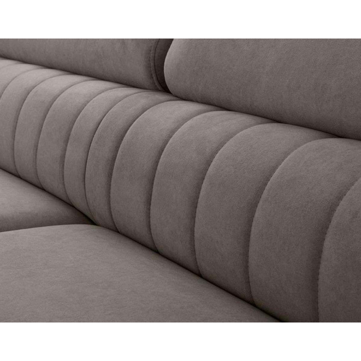 BEST MOBILIER Aneta - canapé d'angle gauche 5 places - convertible avec coffre et têtières - en velours