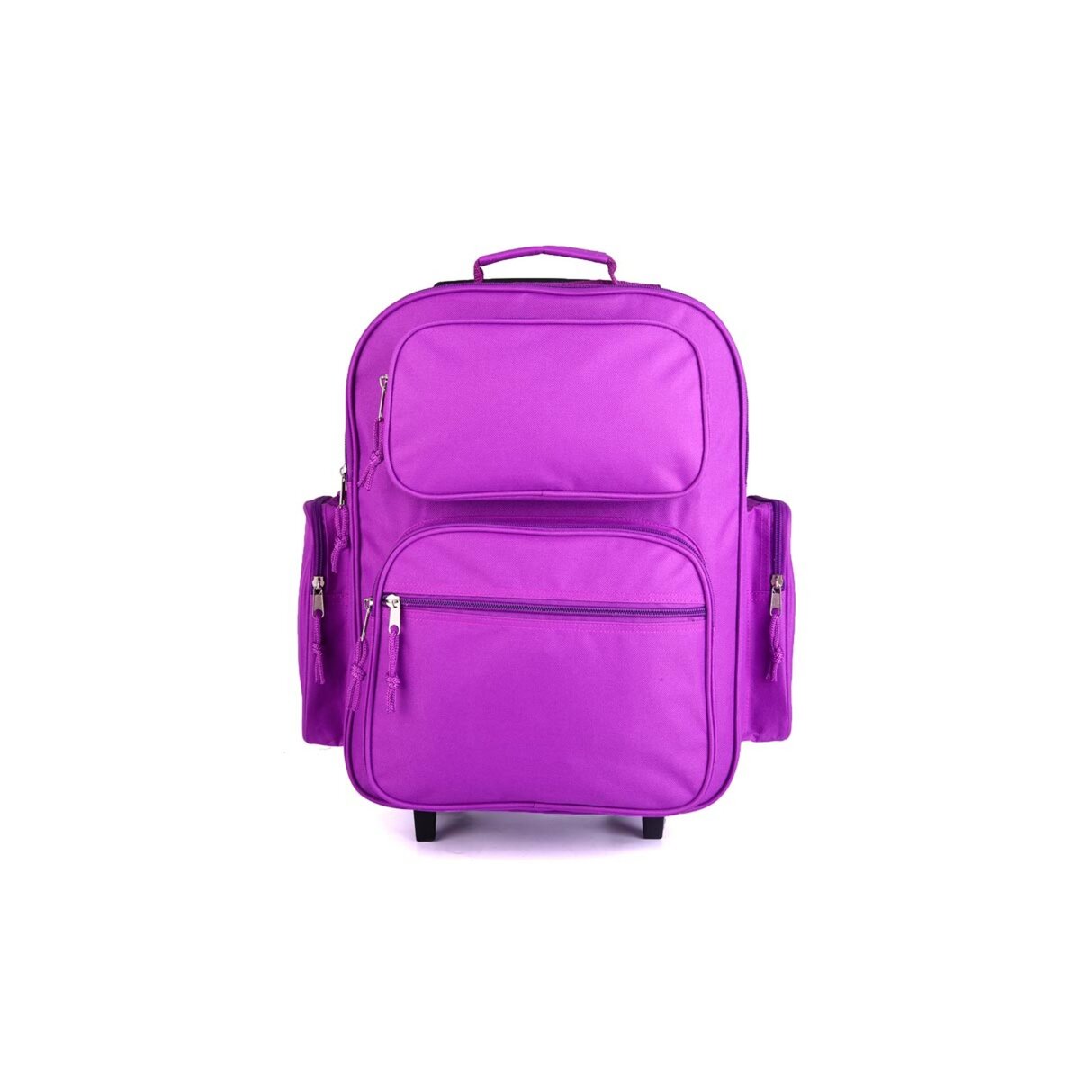  Sac à dos à roulettes 2 compartiments + 4 poches fille Essential Colorblock violet
