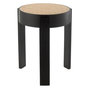 Voir la diapositive 1 : Paris Prix Tabouret Rond en Bois  Pune  44cm Noir