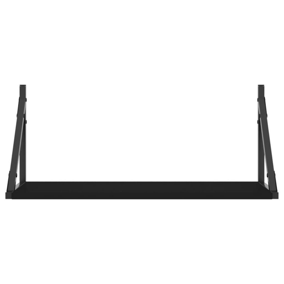 VIDAXL Etageres murales 2 pcs noir 60x25x25,5 cm bois d'ingenierie