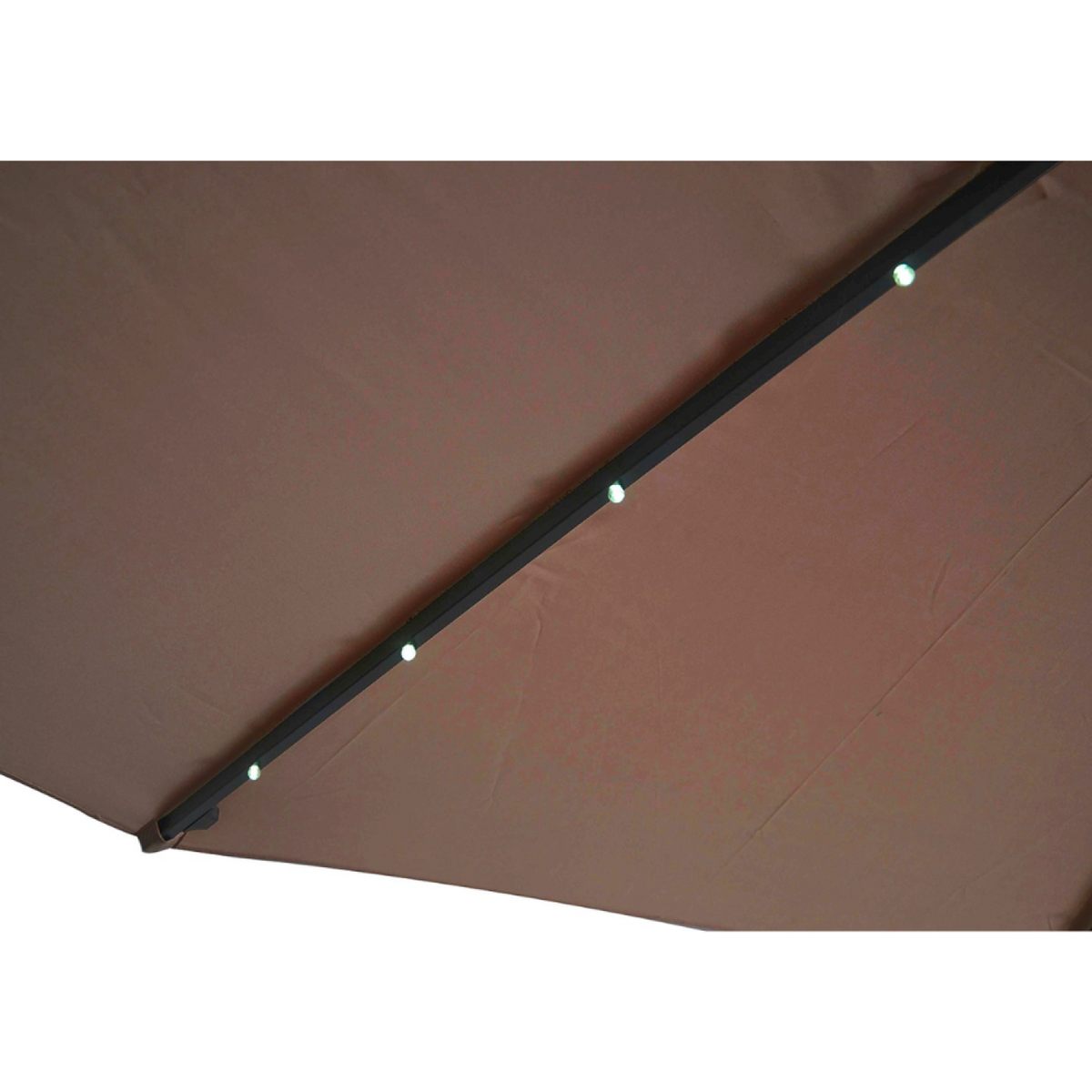CONCEPT USINE Parasol  marron droit carré 3 x 3 m led SOLENZARA