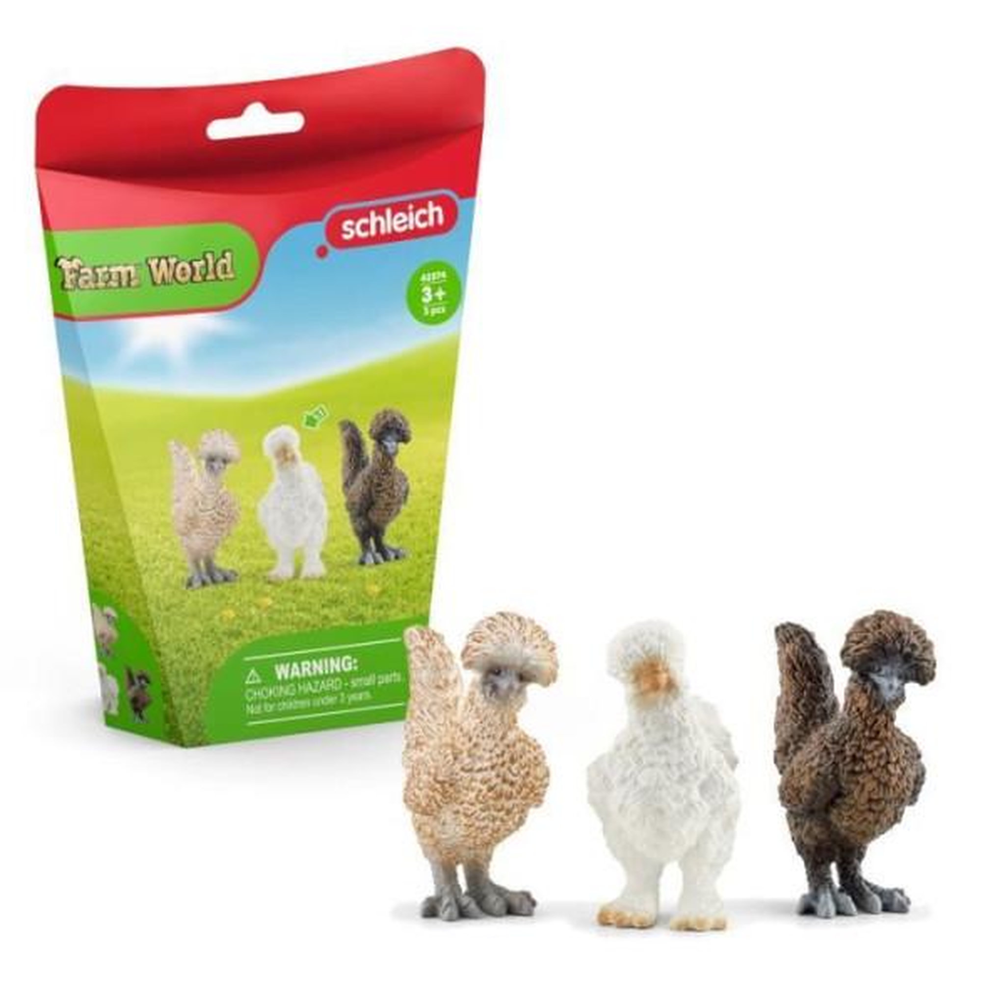 Schleich Coffret de Figurines Poules - Ferme Jouet et Grange de 3 Pieces avec Figurines Poules, Pour Garçons et Filles - Jouet 3 ans -