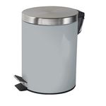GUY LEVASSEUR Poubelle salle de bain à pédale 5L en métal. Coloris disponibles : Bleu, Noir