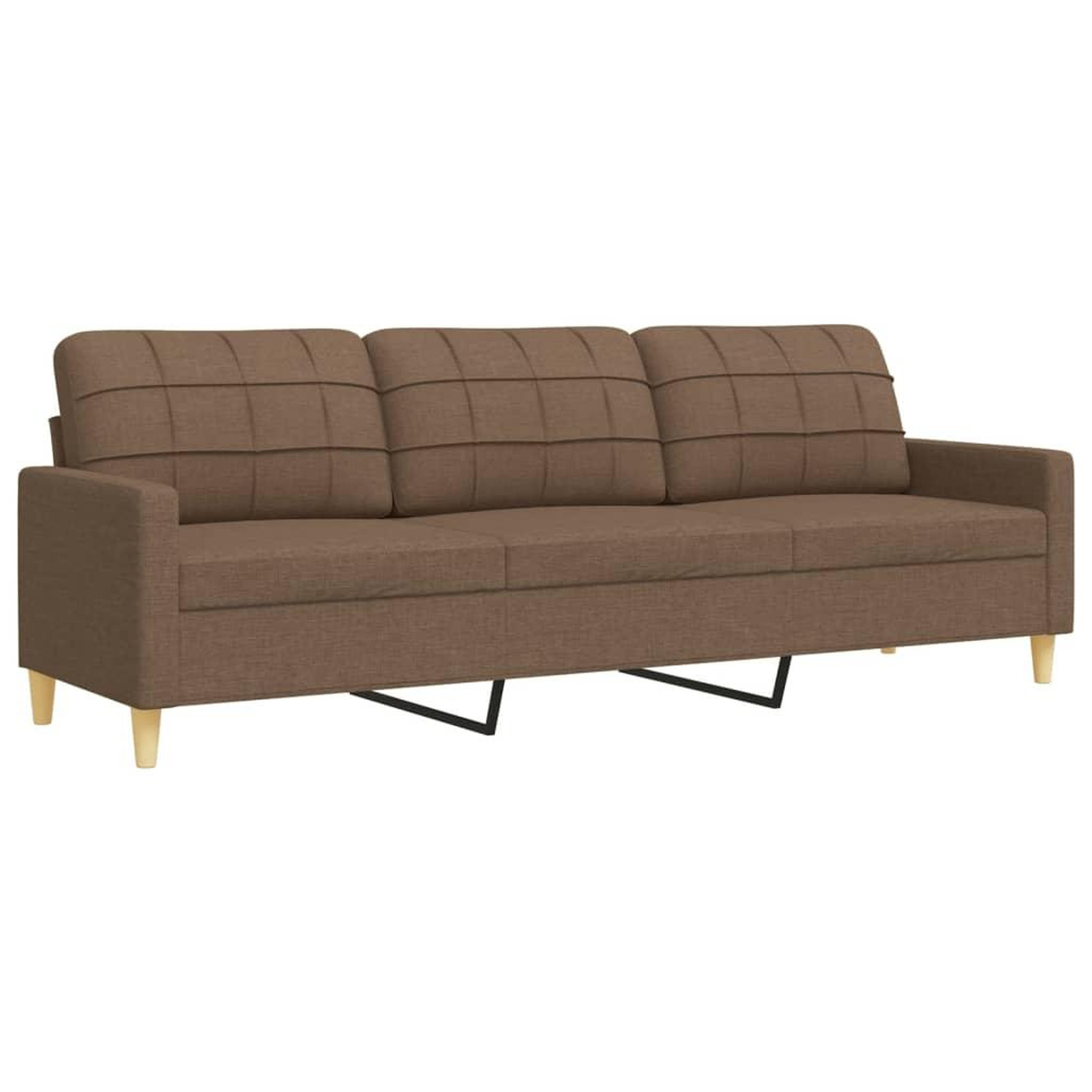 Voir la diapositive 5 : VIDAXL Ensemble de canapes 2 pcs marron tissu