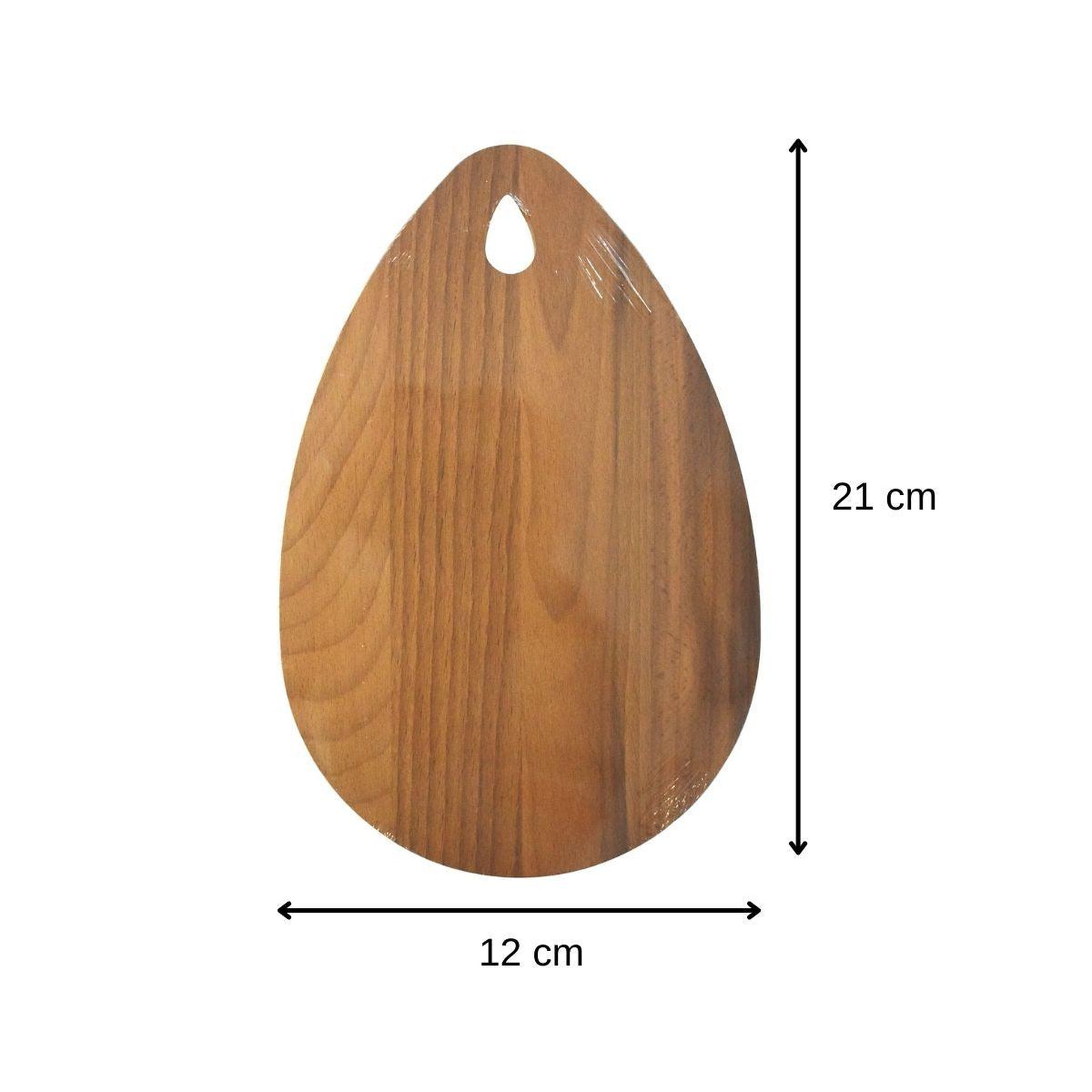 Voir la diapositive 3 : Fackelmann Planche à découper ovale, hêtre foncé 21 x 12 cm fackelmann wood edition