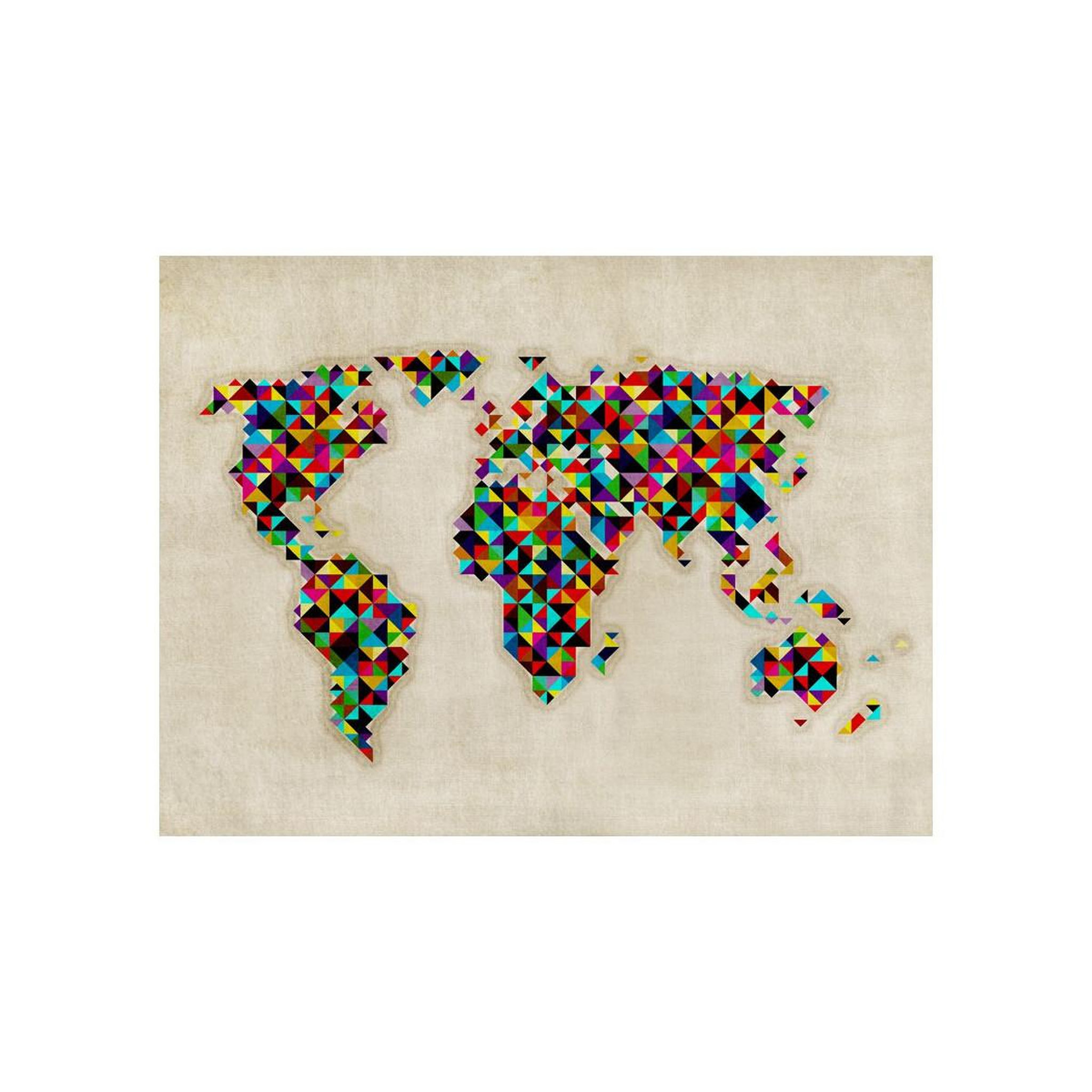 Voir la diapositive 2 : Paris Prix Papier Peint  World Map a Kaleidoscope of Colors