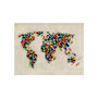 Voir la diapositive 2 : Paris Prix Papier Peint  World Map a Kaleidoscope of Colors