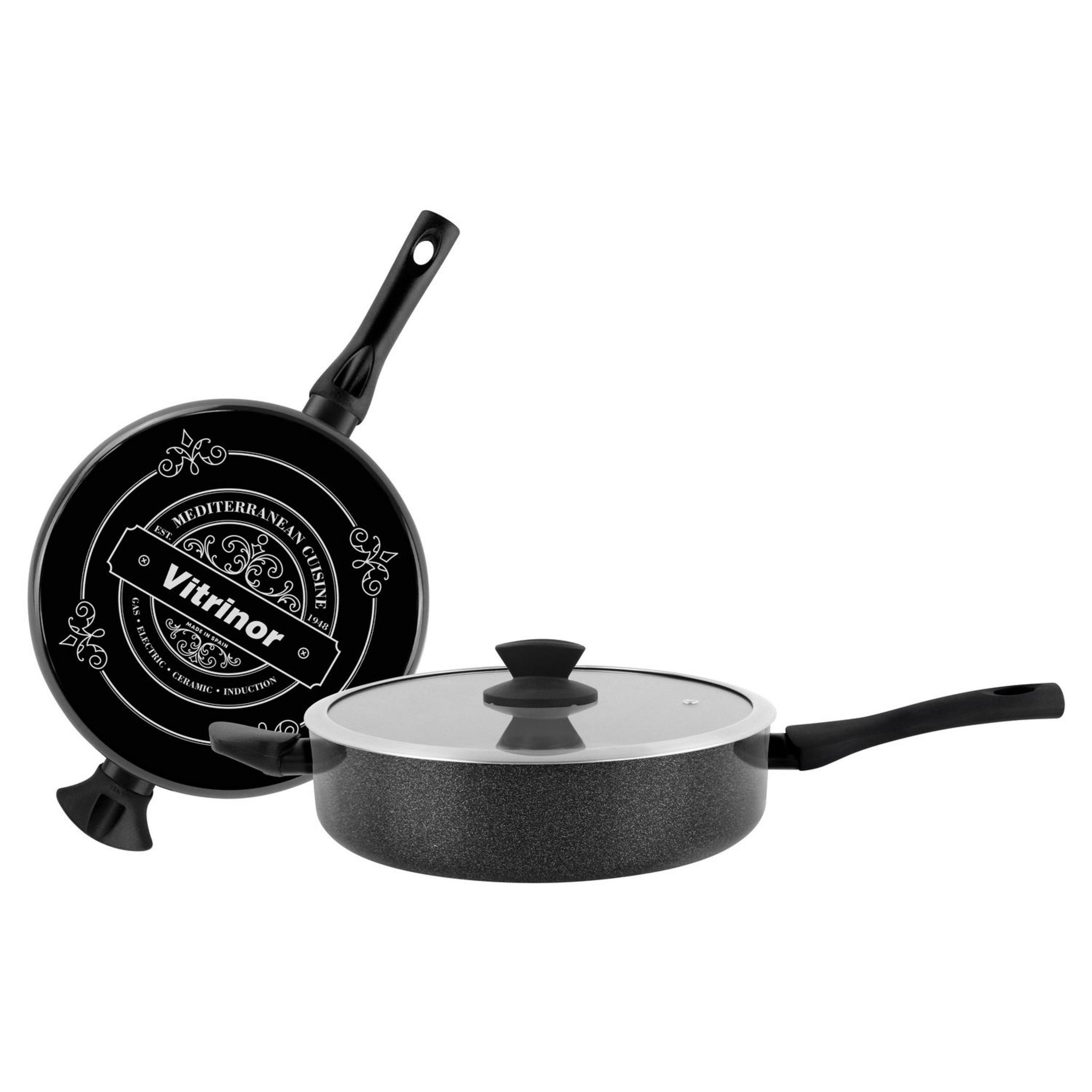 Sauteuse JUDGE Vista 28 Cm Avec Couvercle Verre - Acier Inox 18/10 - Compatible Induction - Poignées Froides - 5
