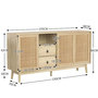 Voir la diapositive 3 : MERAX Buffet 3 porte(s) 2 tiroir(s) - 155 cm bois clair mdf
