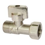 CENTRALE BRICO Robinet d'arrêt WC à clapet droit laiton nickelé